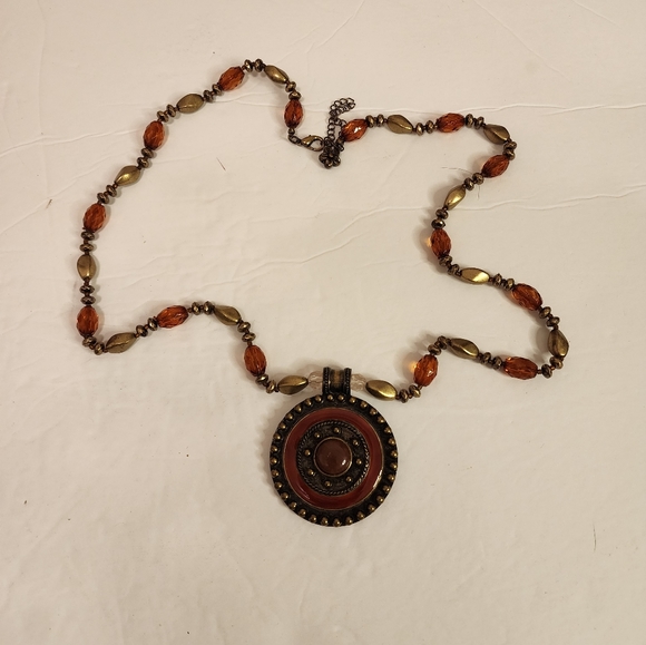 Treska Long Beaded Statement Amulet Necklace - Picture 3 of 4